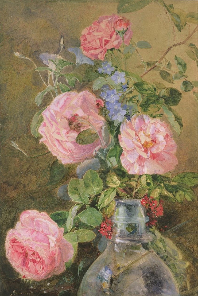 Rose, Convolvoli e Delphinium